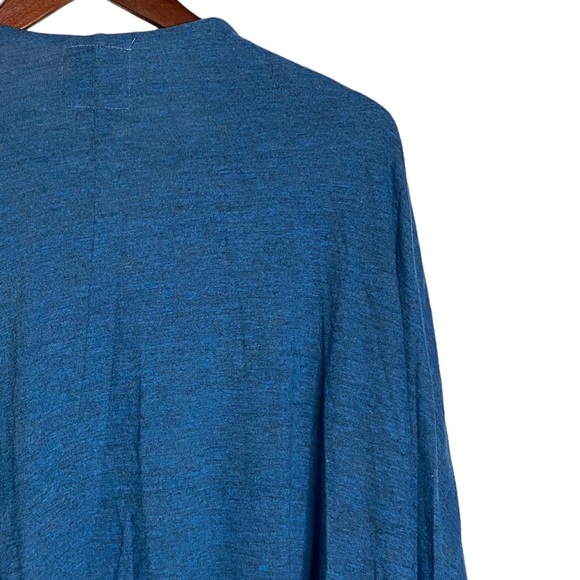 Chaser Oversized Kimono Open Front Cardigan Dolman Sleeves Heather Blue Small S - Picture 12 of 16